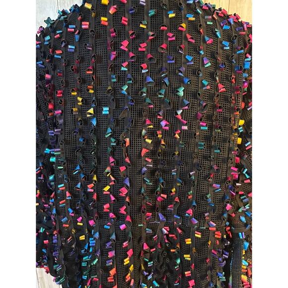 Draper's & Damon's Fashion Jacket Ribbon Details Black Shell Size Medium - Picture 7 of 9